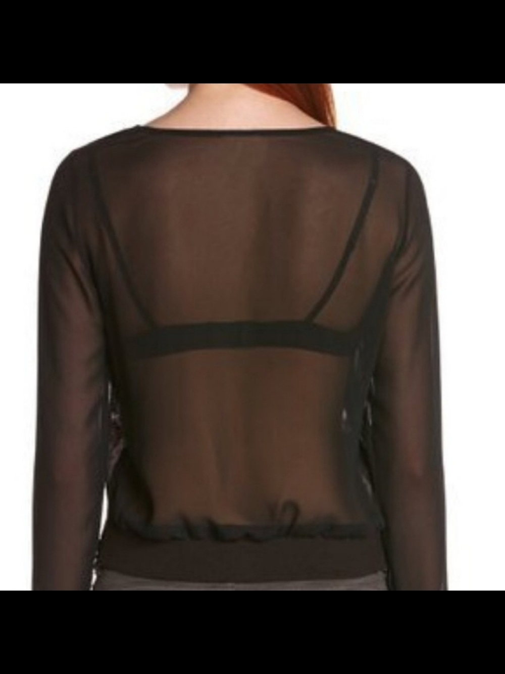 BCBGeneration Mermaid Sequin Sheer Bomber Jacket M - Picture 10 of 10